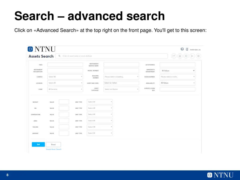 search advanced search