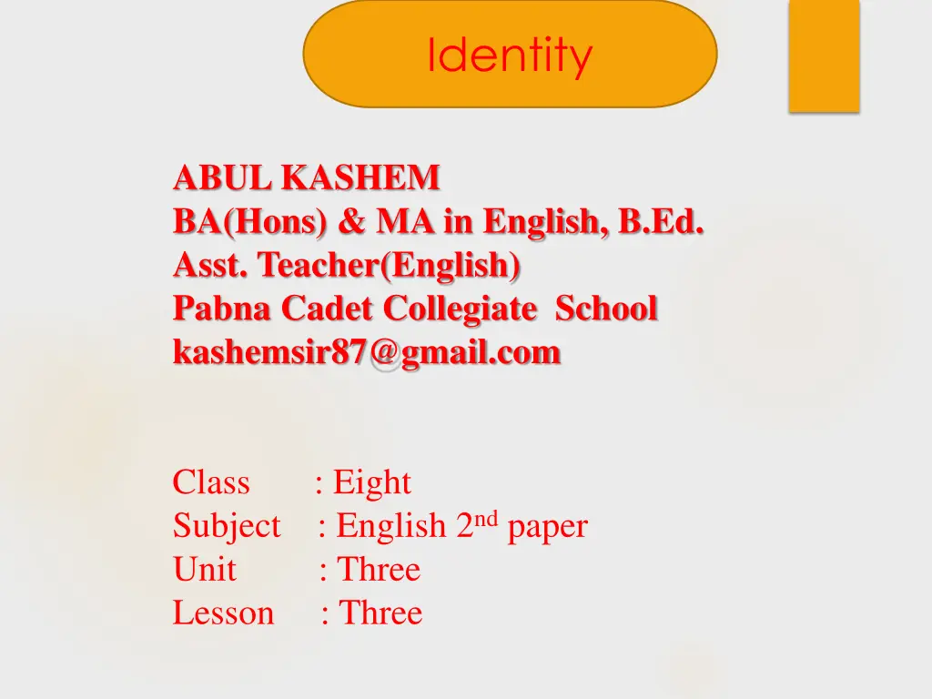 identity