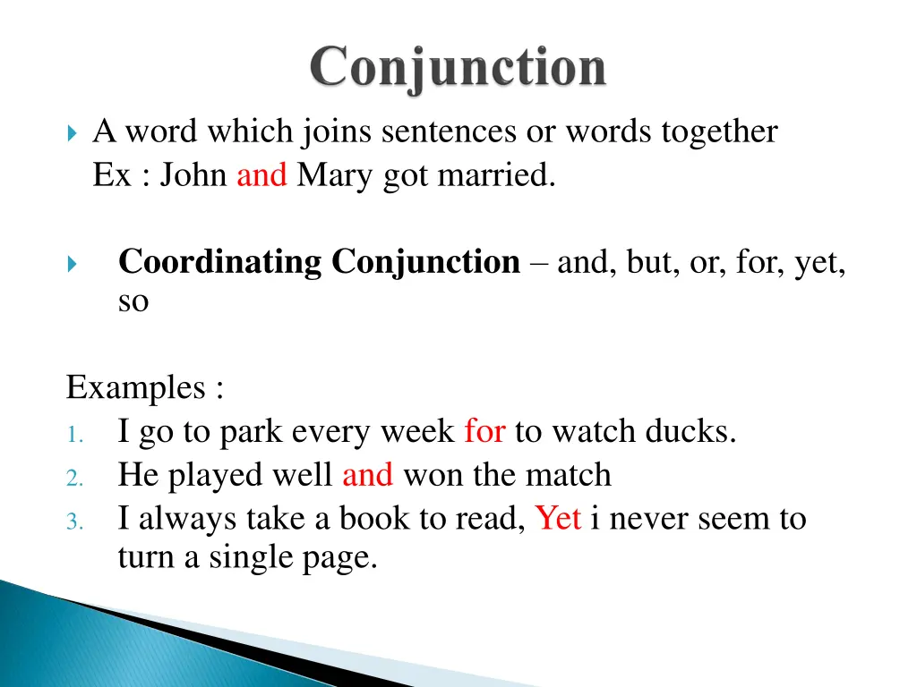 a word which joins sentences or words together