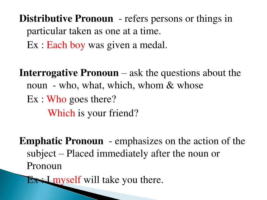 distributive pronoun refers persons or things