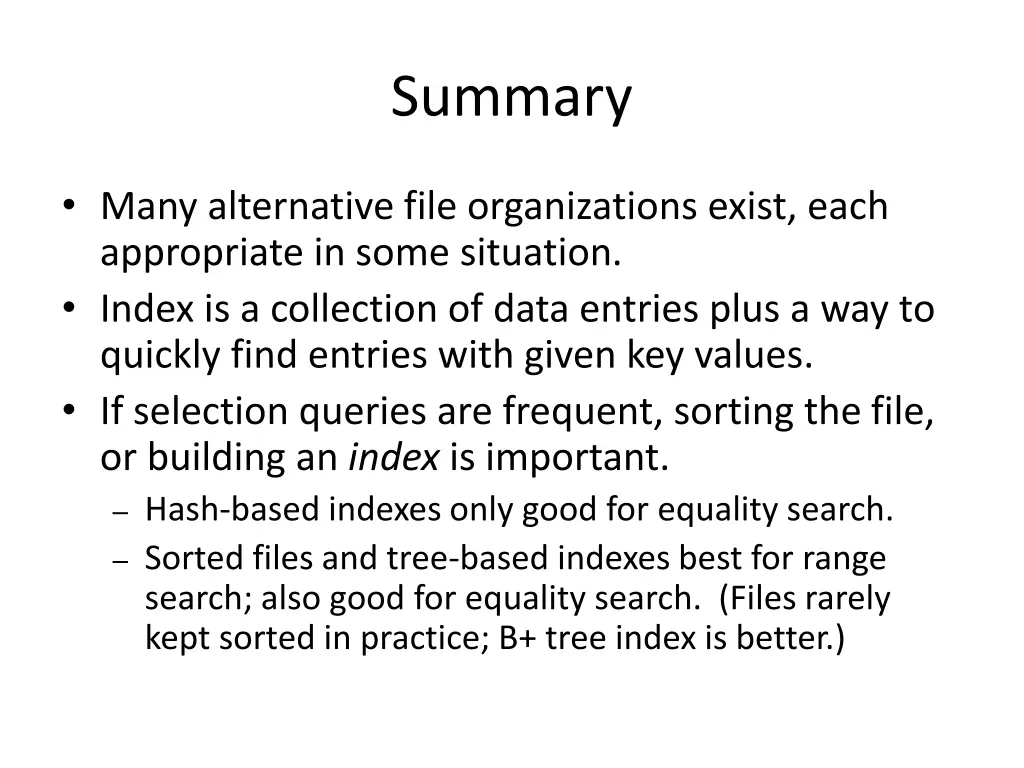 summary