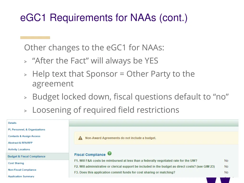 egc1 requirements for naas cont