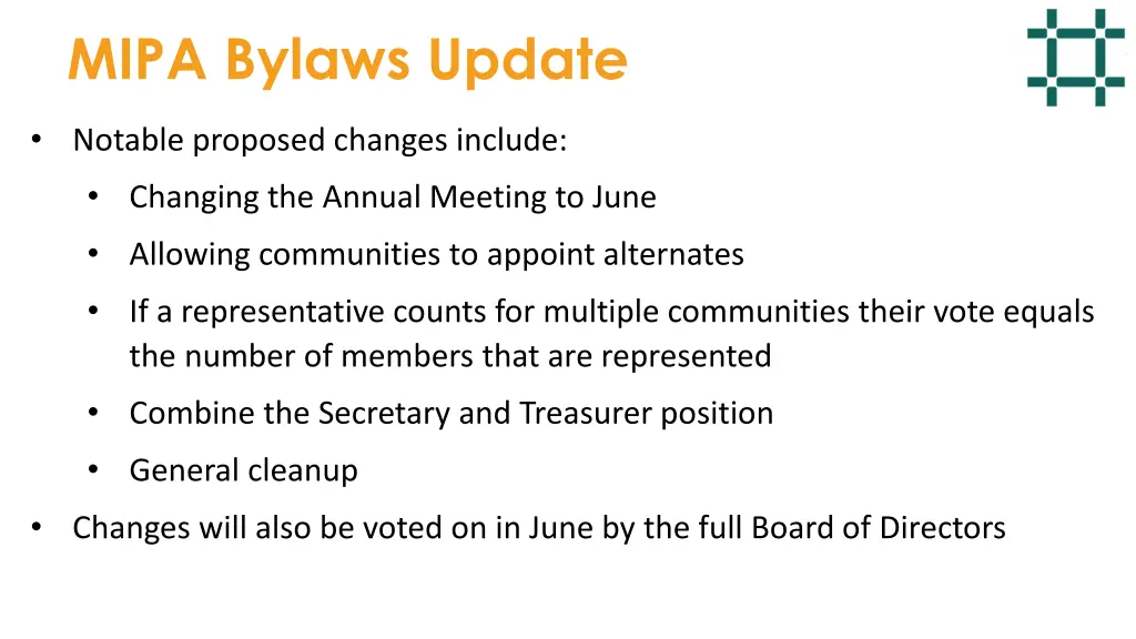 mipa bylaws update 1