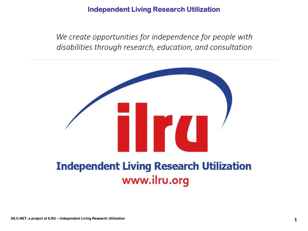 independent living research utilization