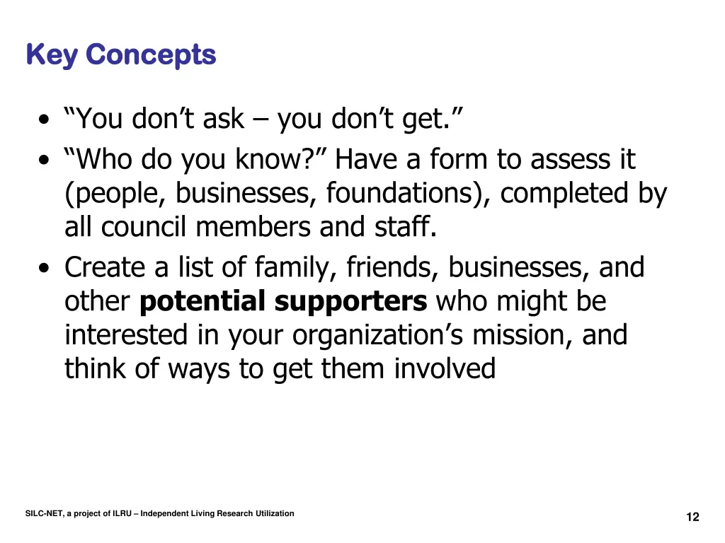 key concepts key concepts