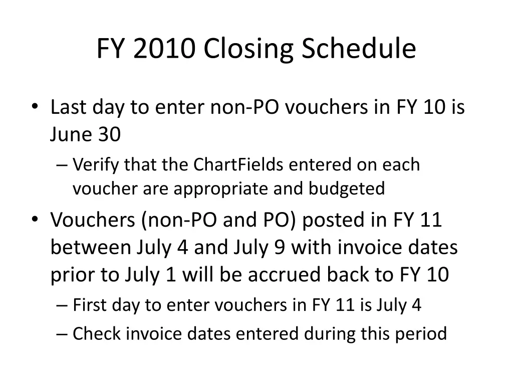 fy 2010 closing schedule 1