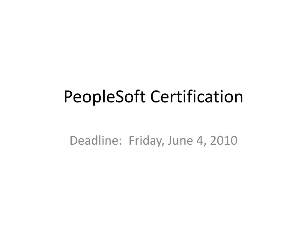 peoplesoft certification