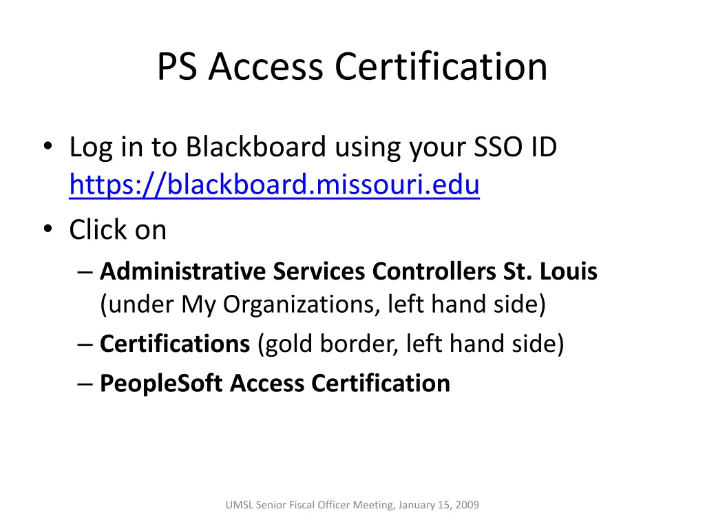 ps access certification