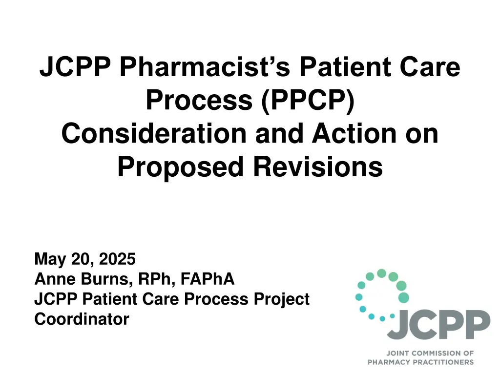 jcpp pharmacist s patient care process ppcp