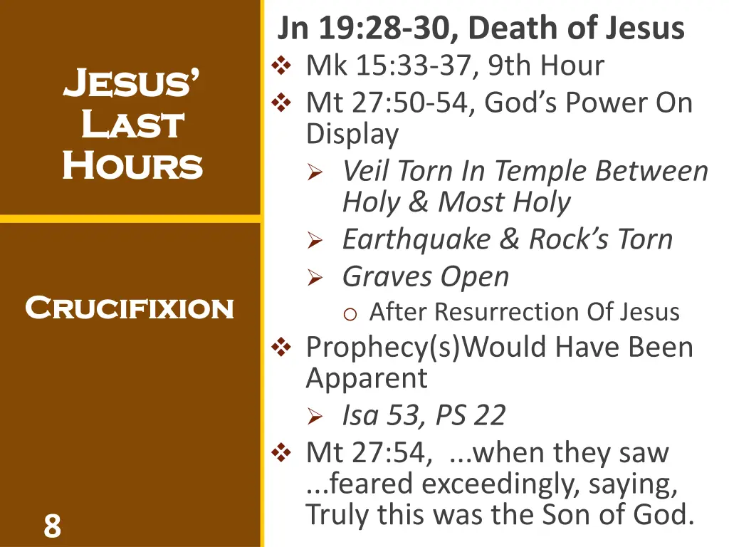 jn 19 28 30 death of jesus mk 15 33 37 9th hour