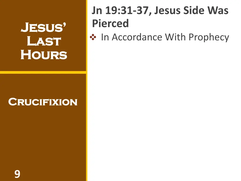 jn 19 31 37 jesus side was pierced in accordance