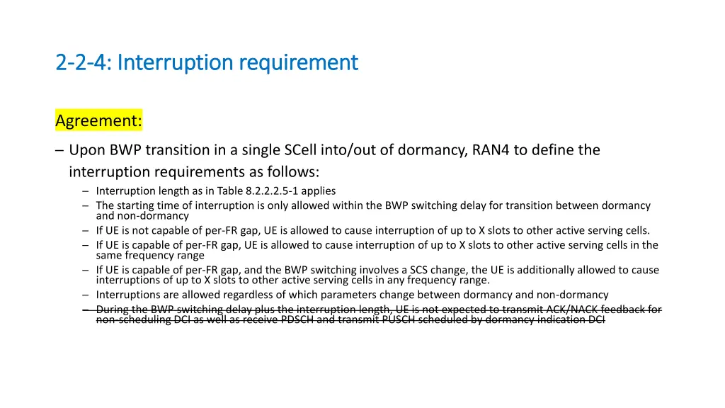 2 2 2 2 4 interruption requirement 4 interruption