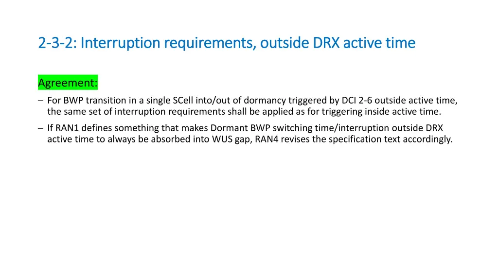 2 2 3 3 2 interruption requirements outside