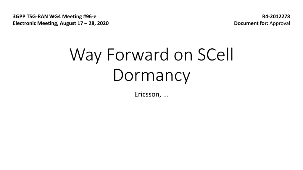 3gpp tsg ran wg4 meeting 96 e electronic meeting