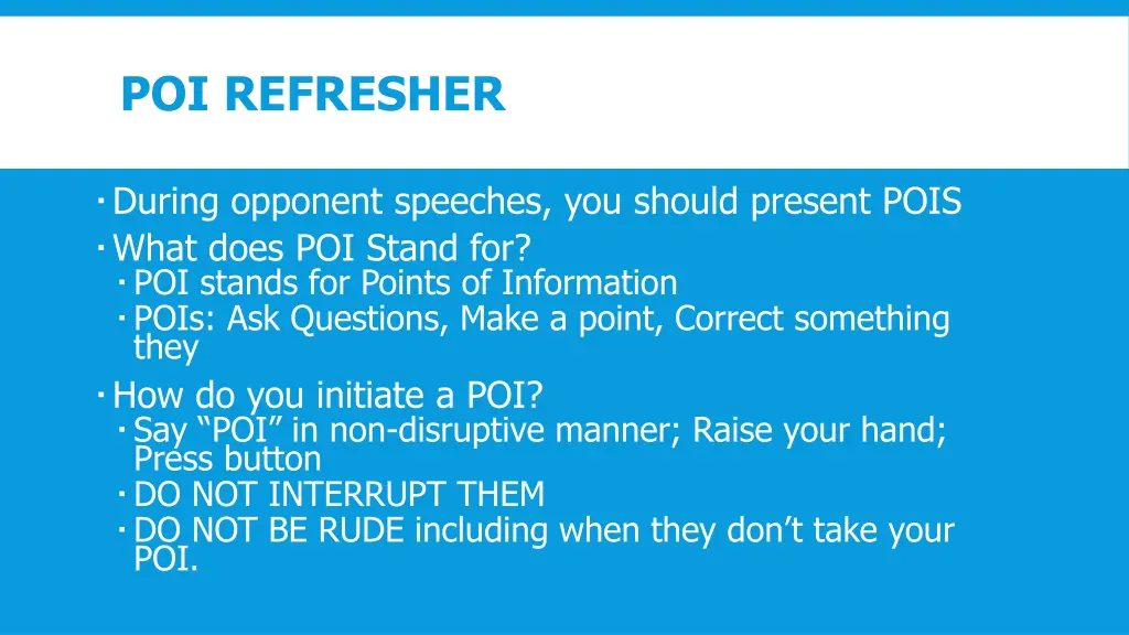 poi refresher