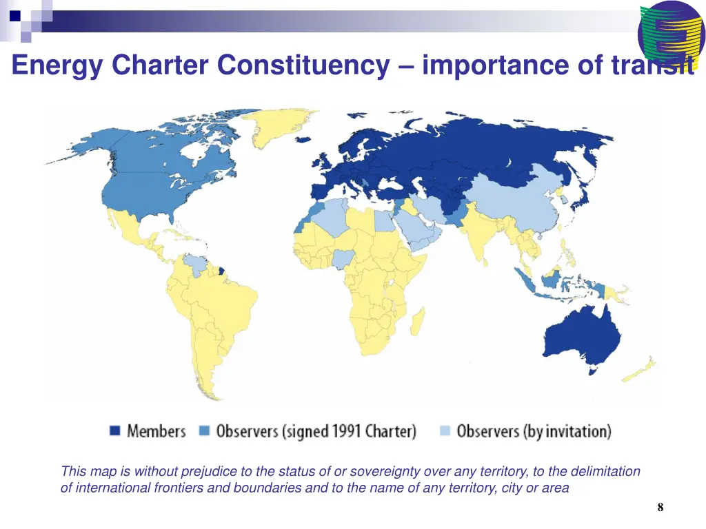 energy charter constituency importance of transit