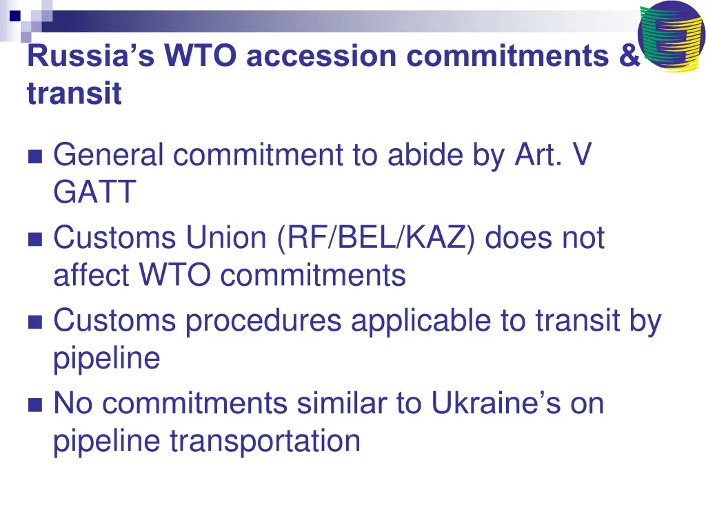 russia s wto accession commitments transit