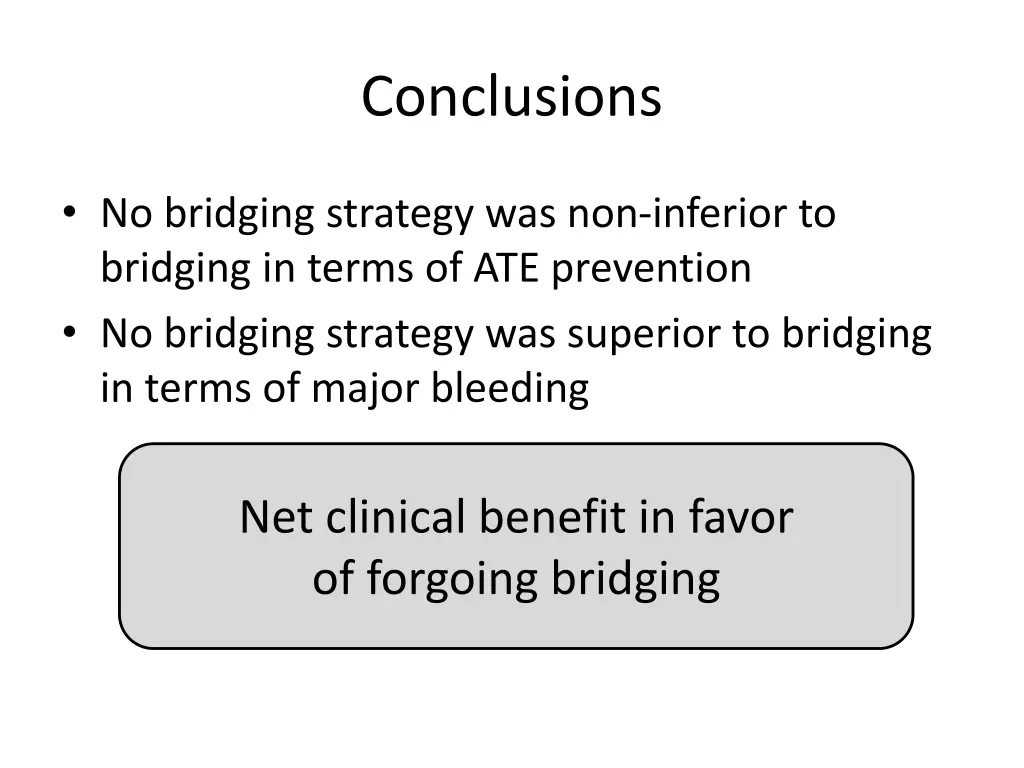 conclusions