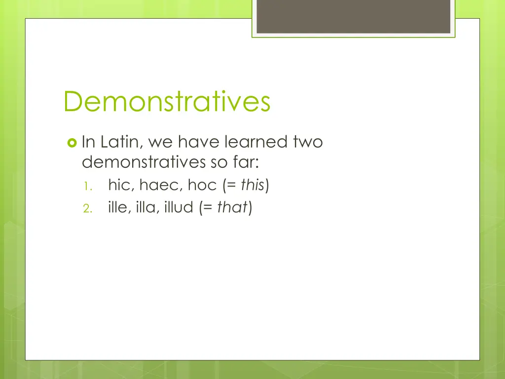 demonstratives