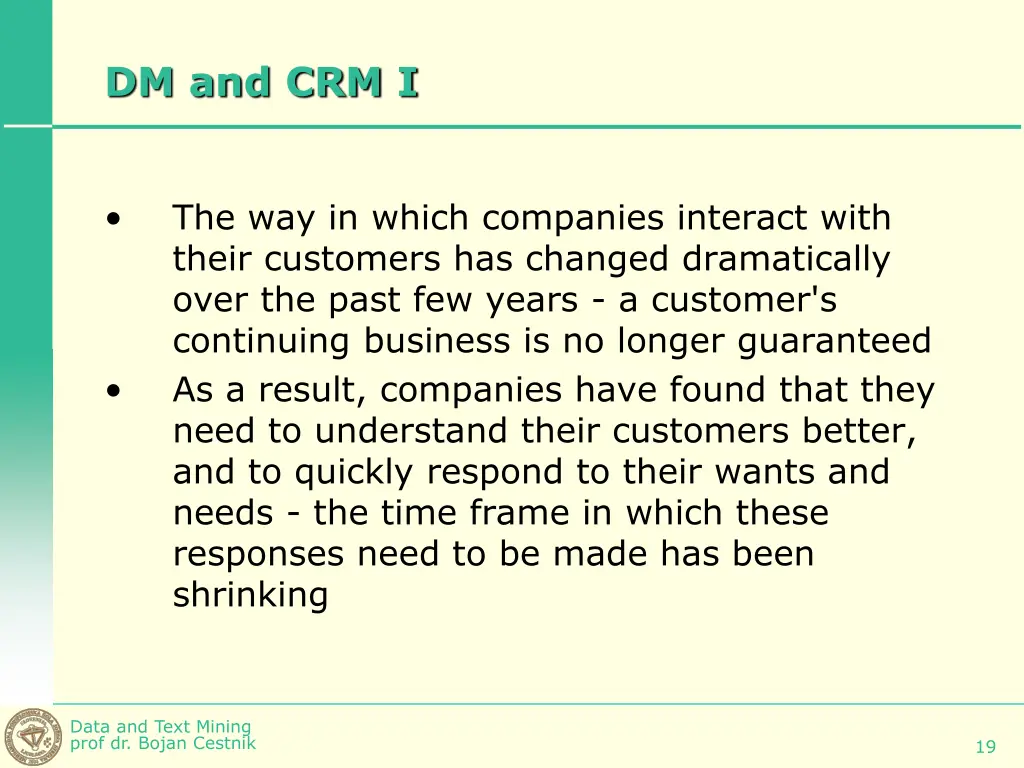 dm and crm i