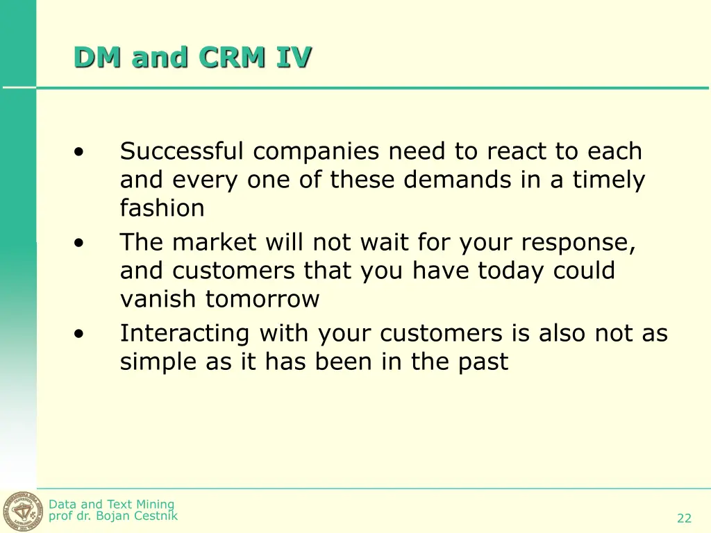 dm and crm iv