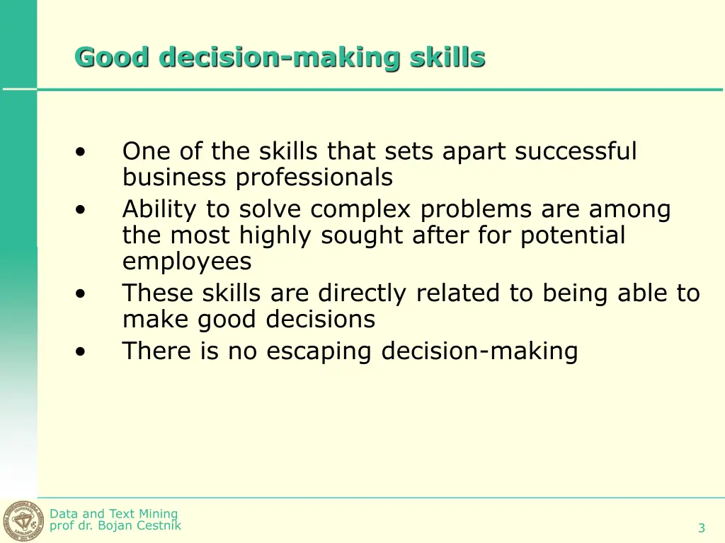 good decision making skills