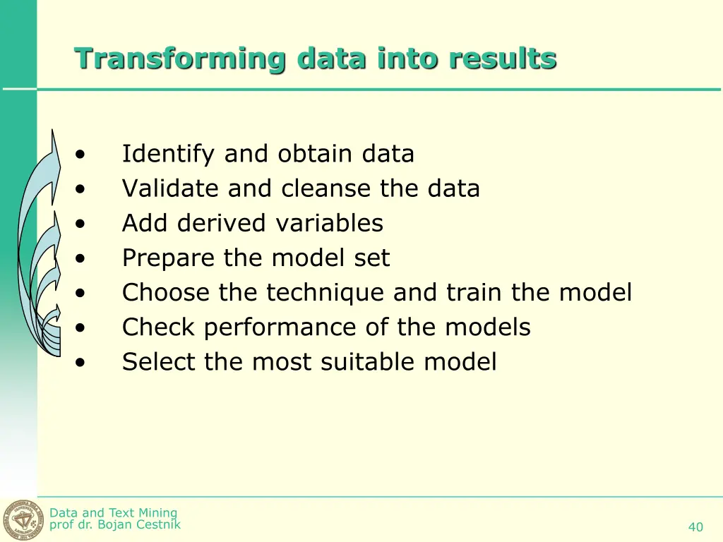 transforming data into results