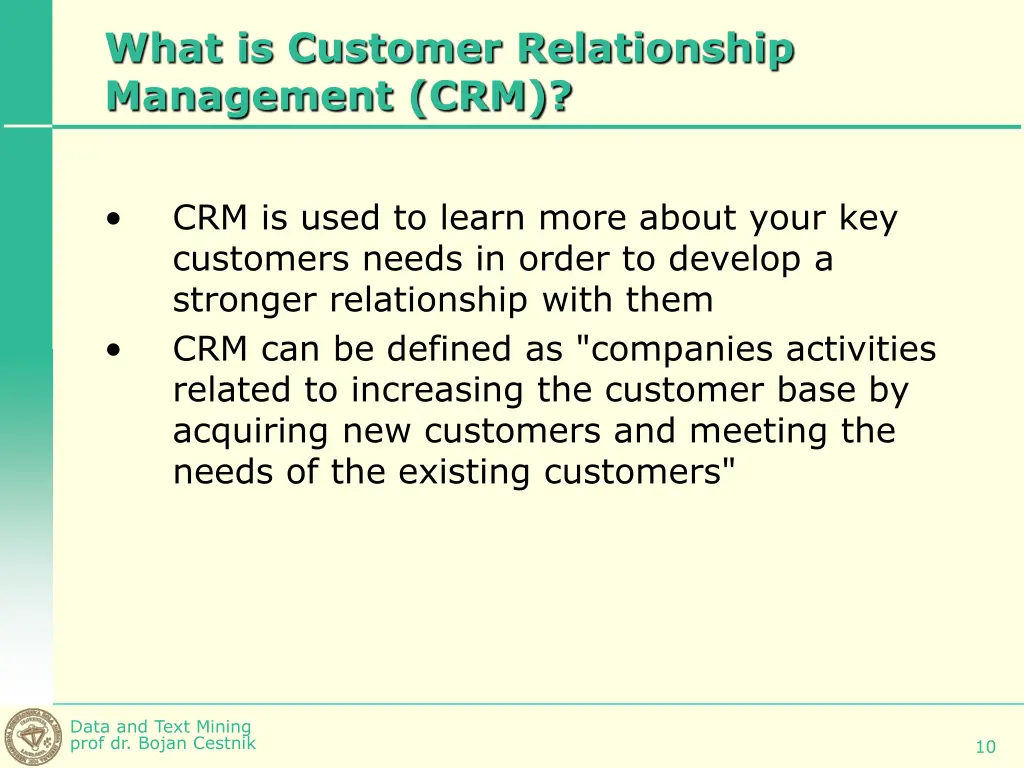 what is customer relationship management crm