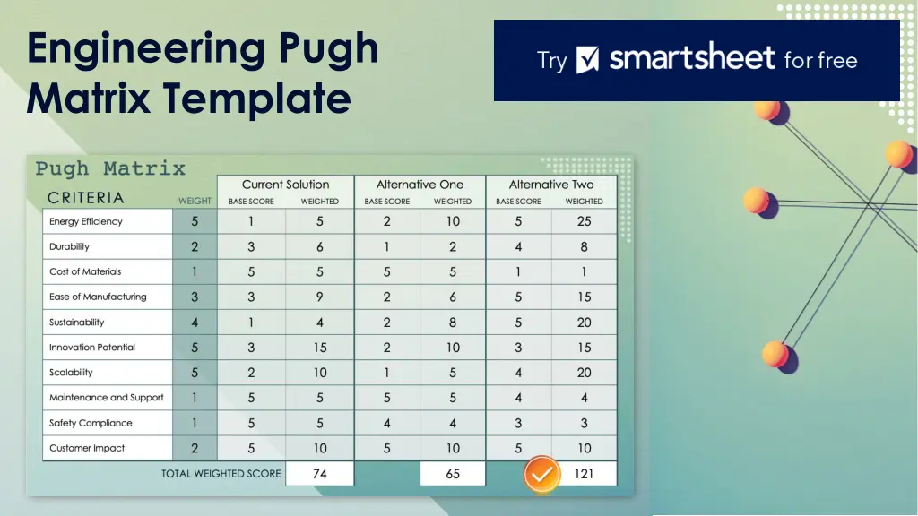 engineering pugh matrix template