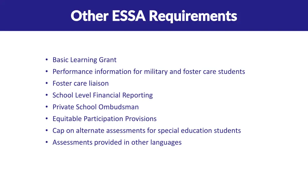 other essa requirements other essa requirements