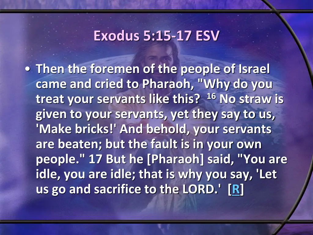 exodus 5 15 17 esv