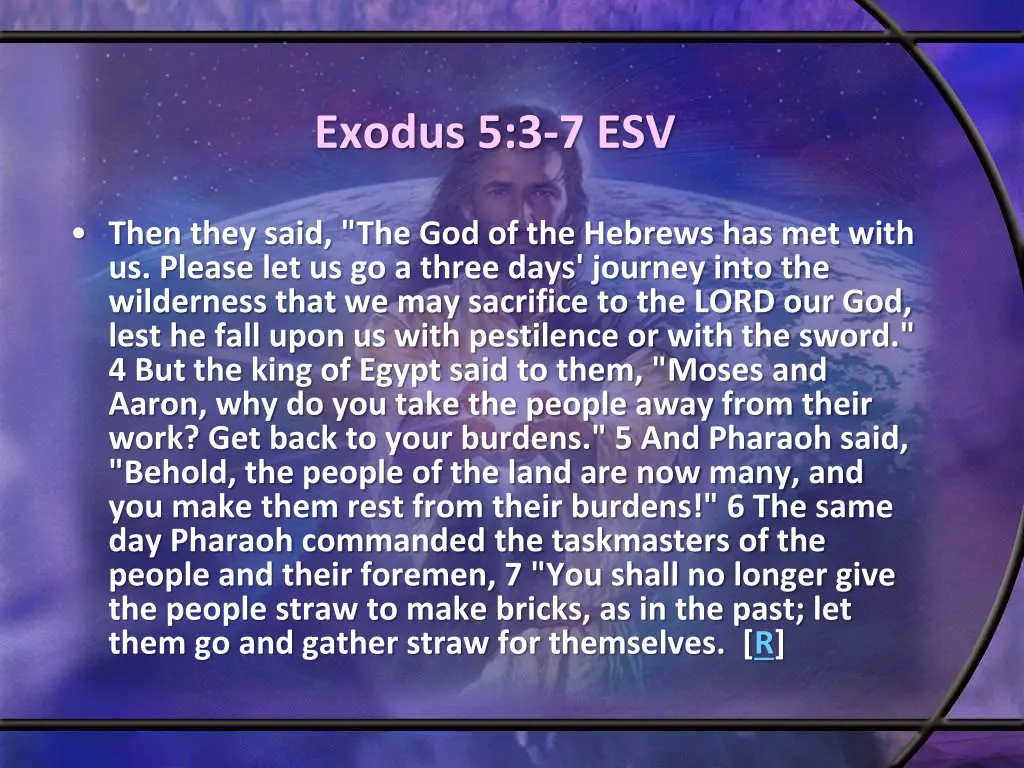 exodus 5 3 7 esv