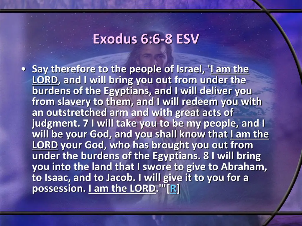 exodus 6 6 8 esv