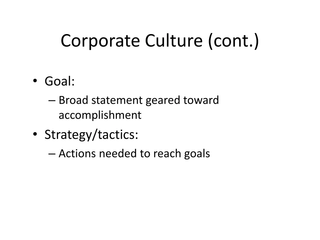corporate culture cont