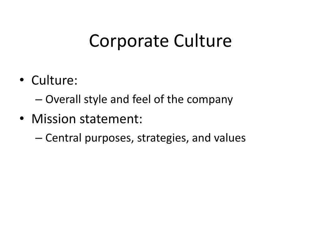 corporate culture