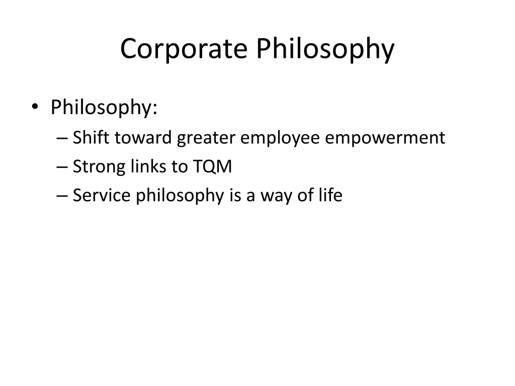 corporate philosophy