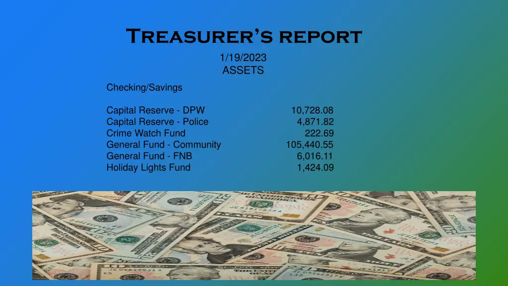 treasurer s report 1 19 2023 assets