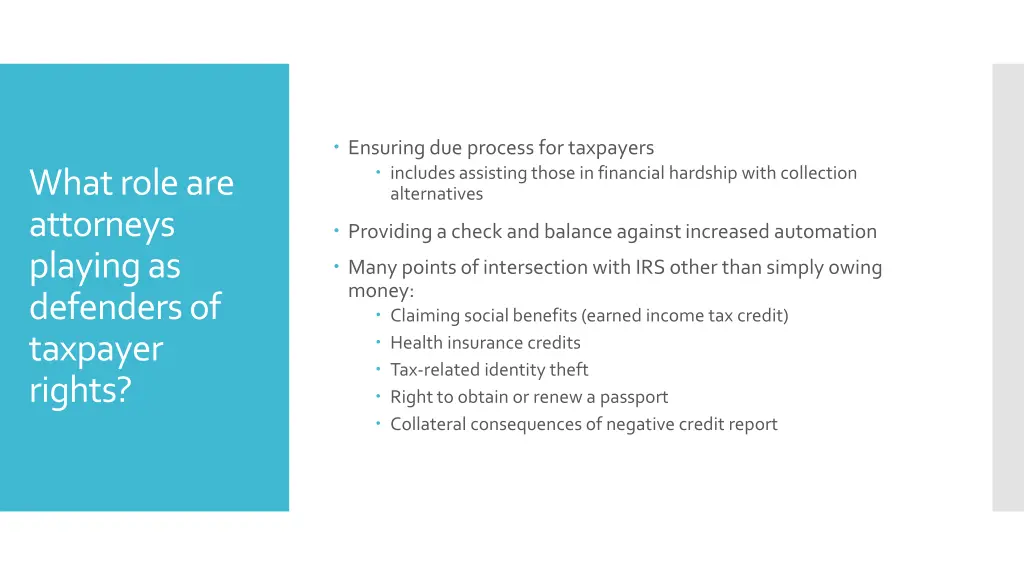 ensuring due process for taxpayers includes