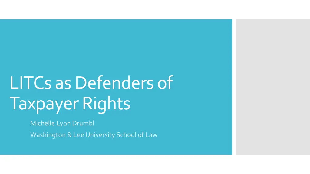 litcs as defenders of taxpayer rights