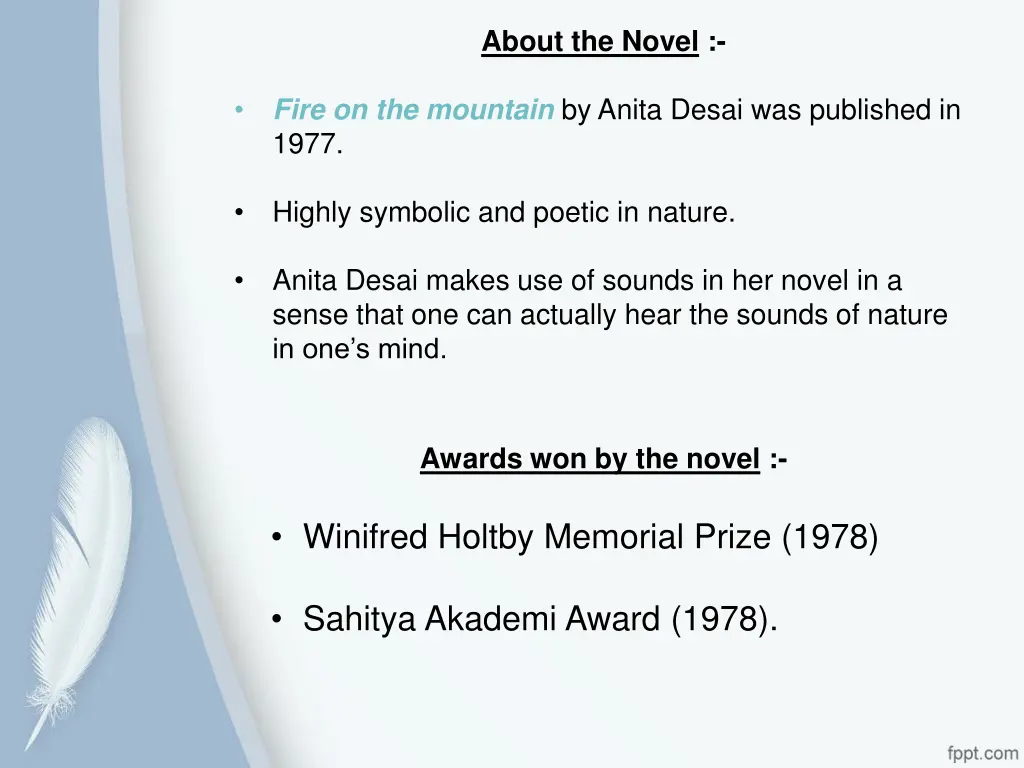 about the novel