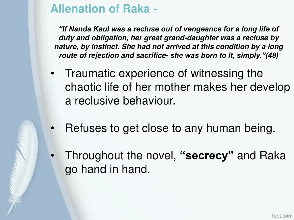 alienation of raka