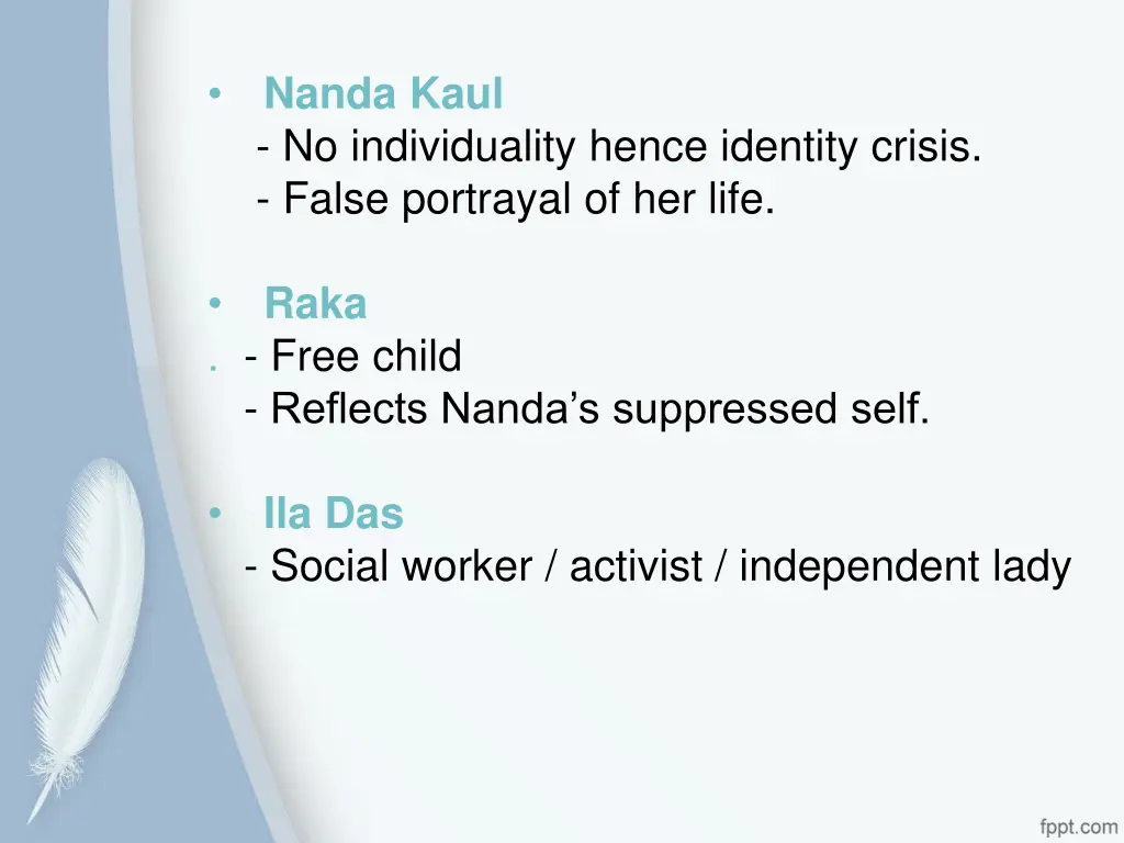 nanda kaul no individuality hence identity crisis