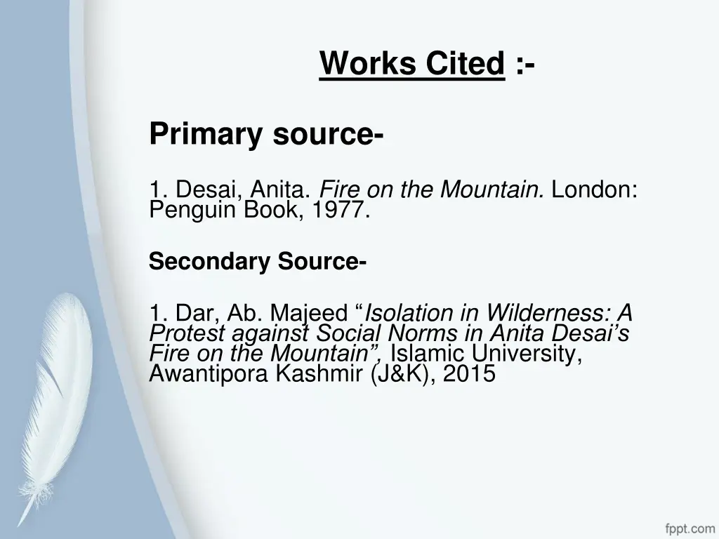 works cited