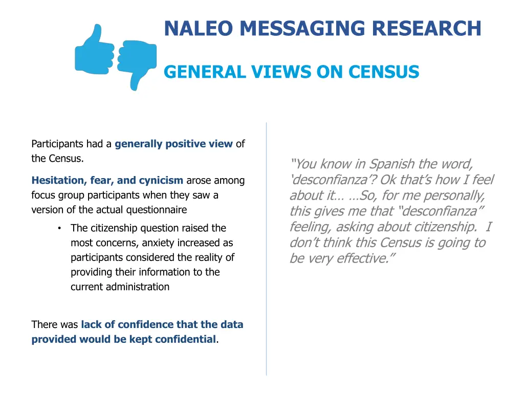 naleo messaging research