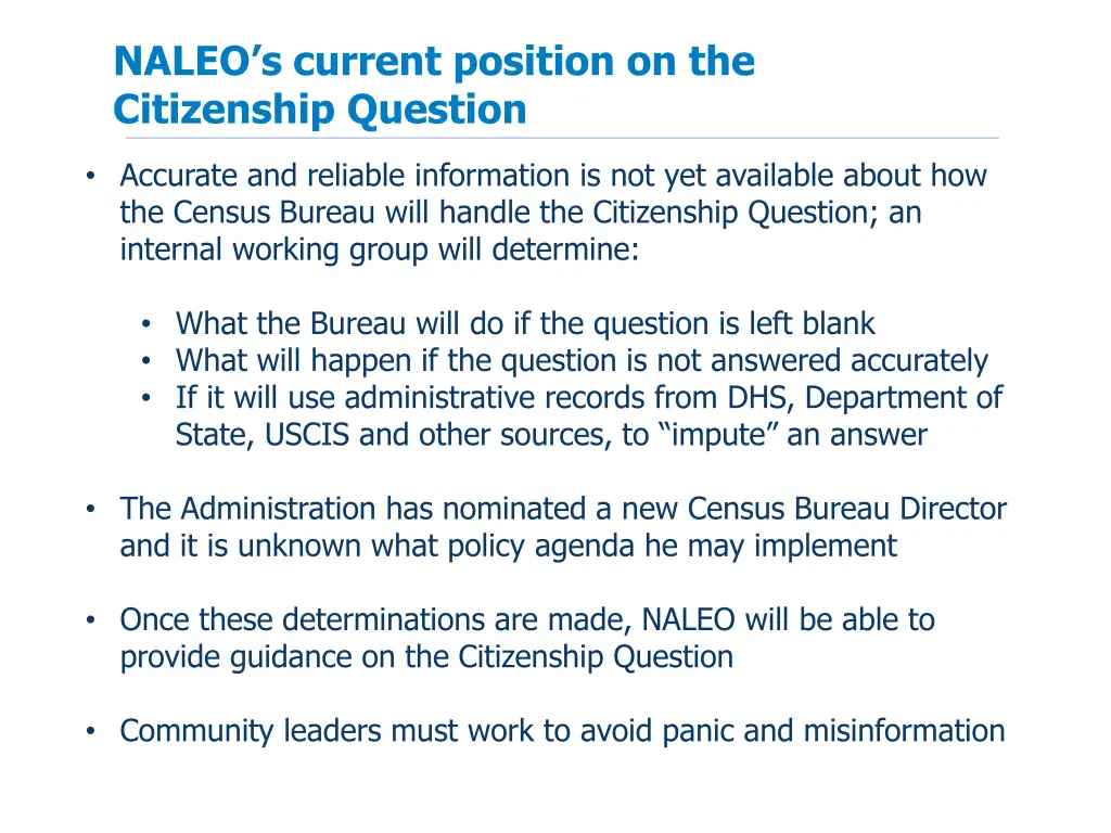 naleo s current position on the citizenship