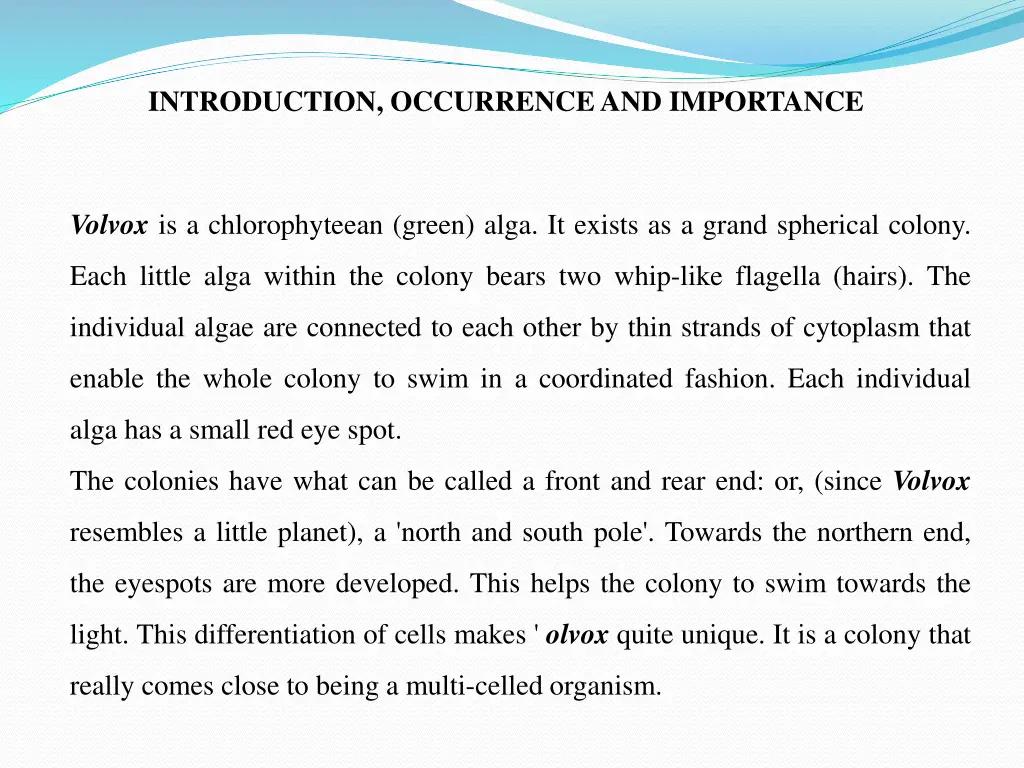 introduction occurrence and importance