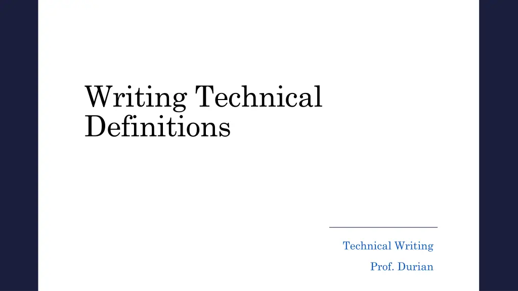 writing technical definitions