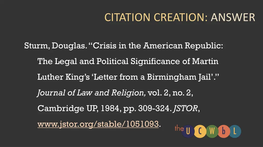 citation creation answer 1