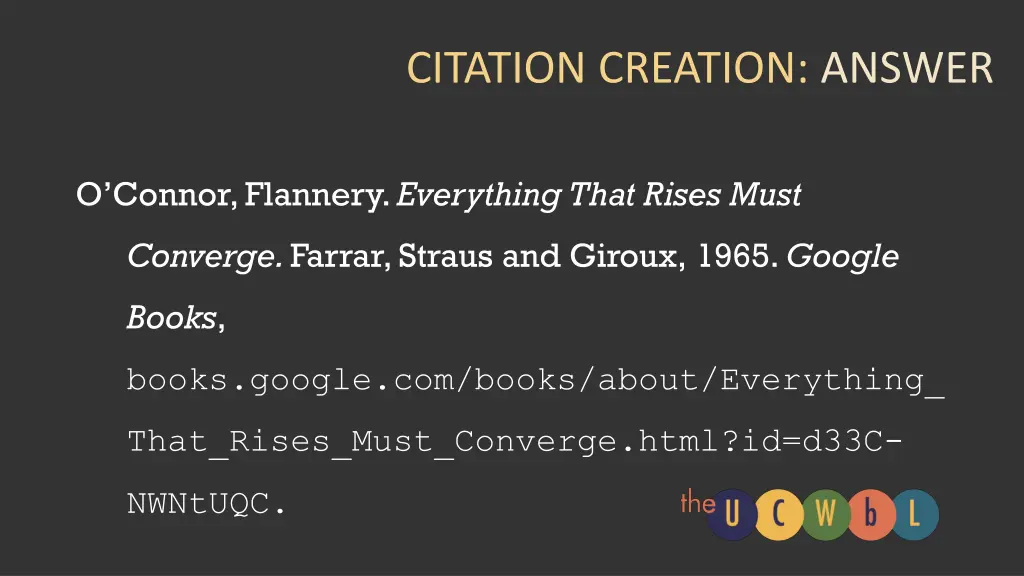 citation creation answer