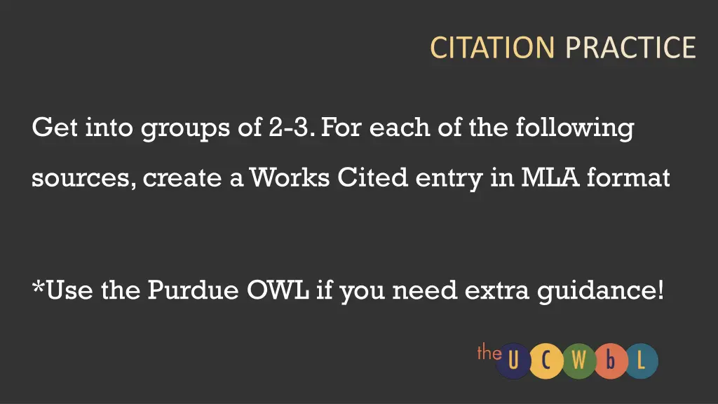 citation practice
